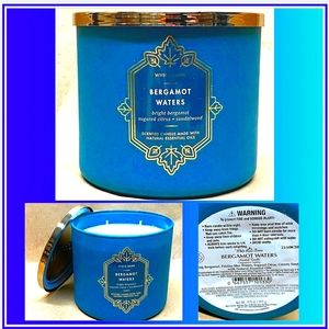 🔥BERGAMONT WATERS  3-WICK CANDLE/NEW/BBW